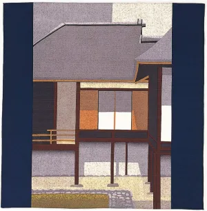 京都あさひ屋 105cm Furoshiki Japanese Traditional Cotton Fabric Wrapping Kyoto Scenery Tō-ji East Temple Woodblock Print Painting Art Decoration Handmade (Katsura Imperial Villa)
