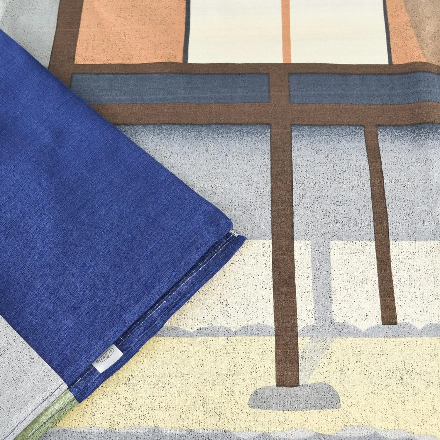 京都あさひ屋 105cm Furoshiki Japanese Traditional Cotton Fabric Wrapping Kyoto Scenery Tō-ji East Temple Woodblock Print Painting Art Decoration Handmade (Katsura Imperial Villa)