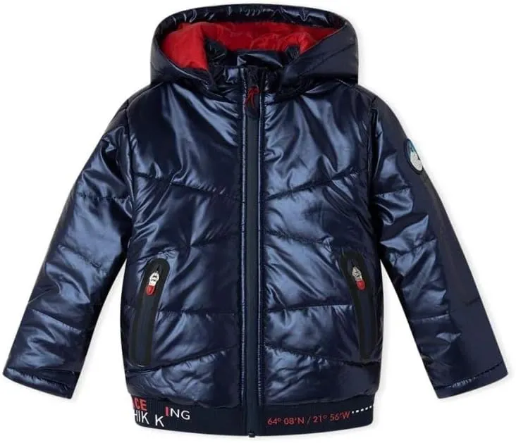 | Boys Metallic Parka Coat | Parka Metaliza Ski Explorers | Metallic Blue