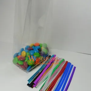 100pcs 4 1/2" x 2 3/4" x 10 3/4"-1.5mil Crystal Clear Gusseted Cello Bag