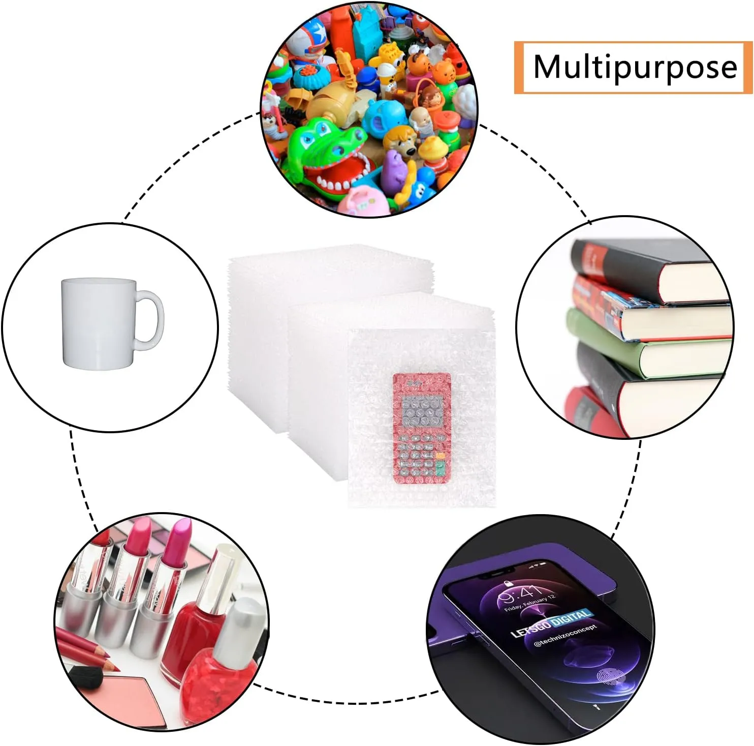 100Pcs Bubble Out Bags Pouches 7.10"x 8.20" Bubble Pouches Cushioning Packaging Bags, Double Walled Cushioning Bags Thickening Shockproof Foam Bags for Moving, Shipping, and Storage