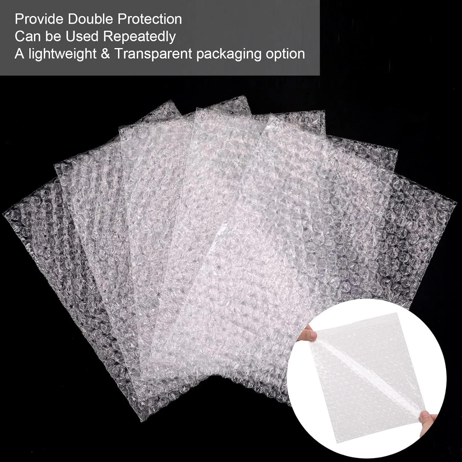 100Pcs Bubble Out Bags Pouches 7.10"x 8.20" Bubble Pouches Cushioning Packaging Bags, Double Walled Cushioning Bags Thickening Shockproof Foam Bags for Moving, Shipping, and Storage