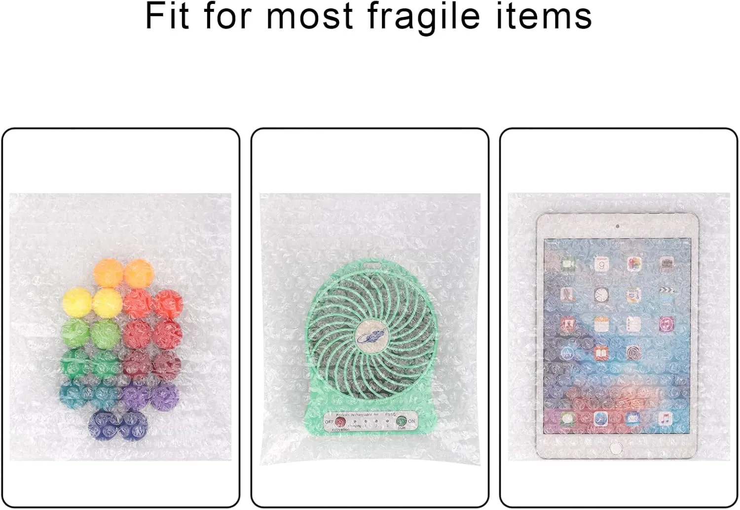100Pcs Bubble Out Bags Pouches 7.10"x 8.20" Bubble Pouches Cushioning Packaging Bags, Double Walled Cushioning Bags Thickening Shockproof Foam Bags for Moving, Shipping, and Storage
