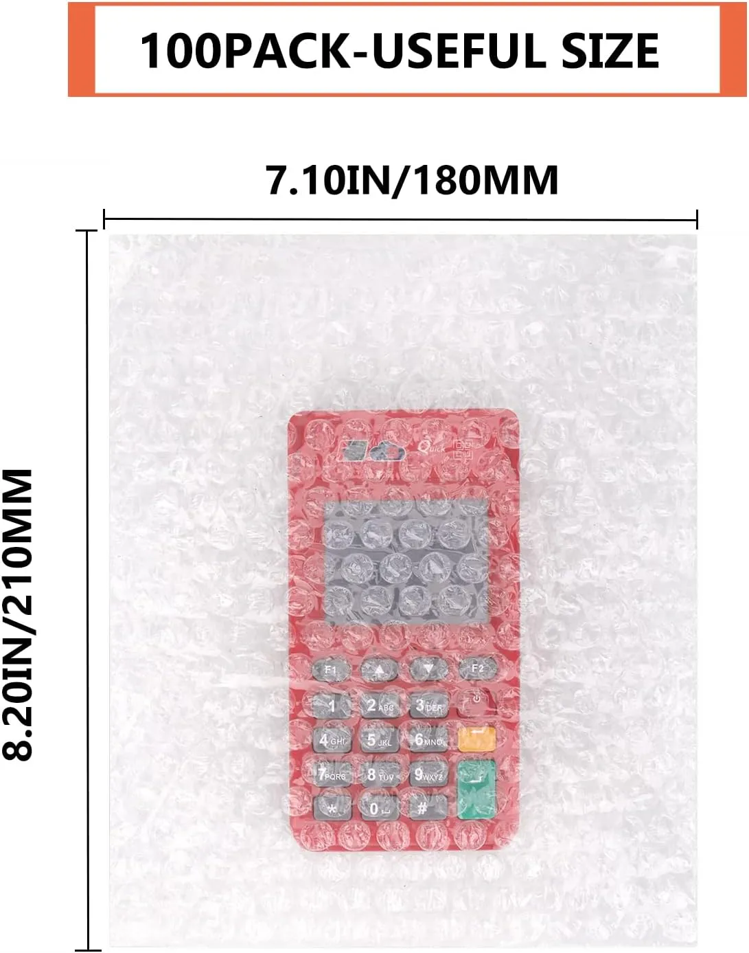 100Pcs Bubble Out Bags Pouches 7.10"x 8.20" Bubble Pouches Cushioning Packaging Bags, Double Walled Cushioning Bags Thickening Shockproof Foam Bags for Moving, Shipping, and Storage