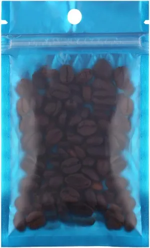 100PCS Matte Clear/Blue/Silver Metallic Mylar Foil Flat Zip Top Bags 9.5x17cm (3.7x6.7")