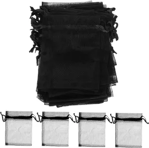 100pcs Organza Drawstring Bags Small Mesh Pouches for Party Favors Candy Bags Wedding Favor Storage Pouches