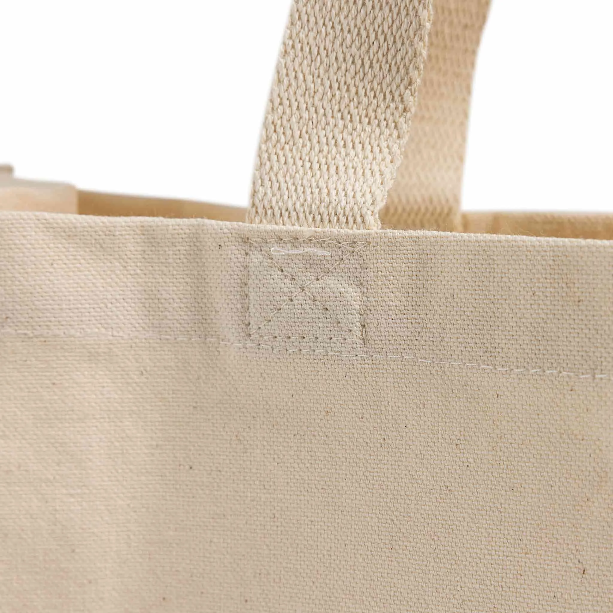 18 in Large Organic Canvas Shopper Tote Bags with Bottom Gusset - OR250