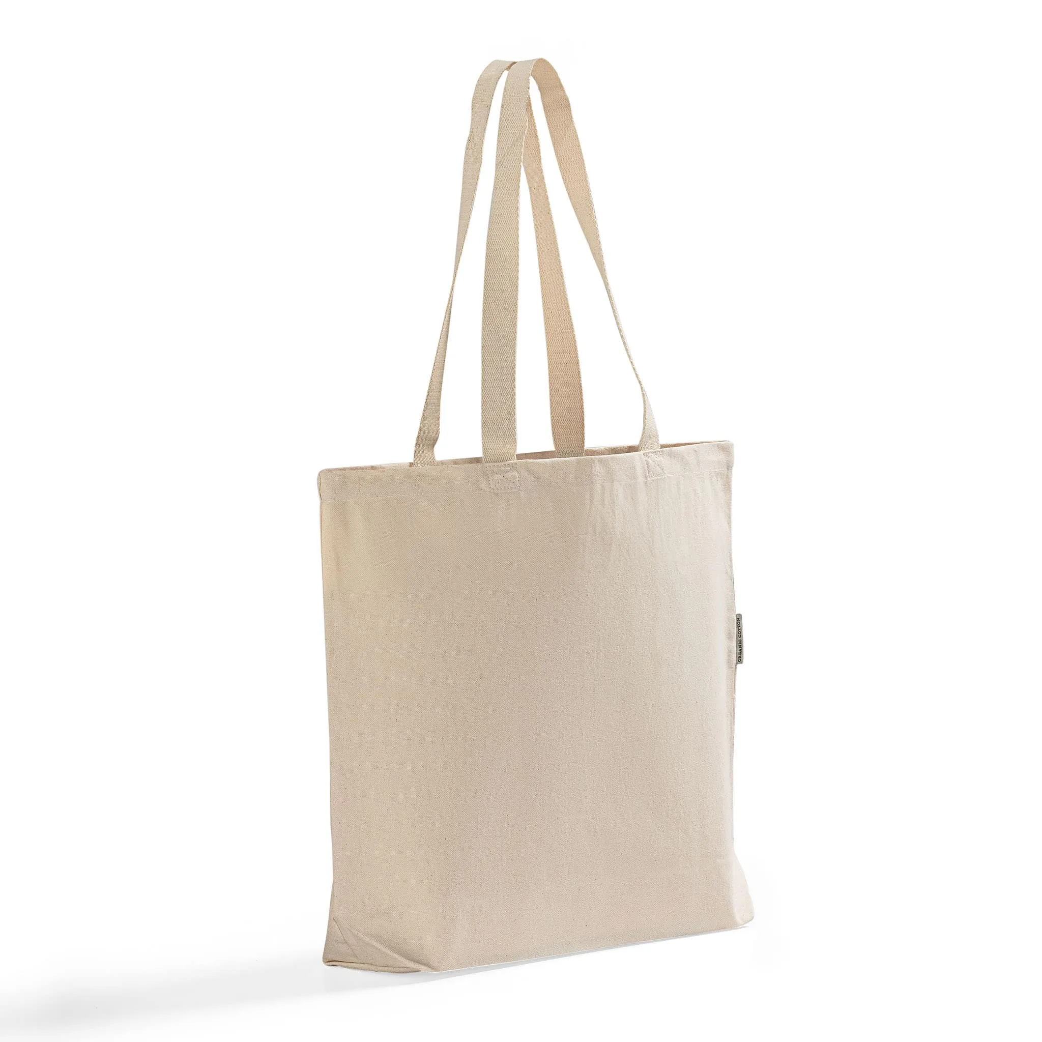 18 in Large Organic Canvas Shopper Tote Bags with Bottom Gusset - OR250
