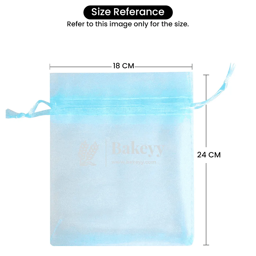 18x24 CM  | Organza Potli Bags | Dark Pink Colour | Candy Bag | Pack of 50