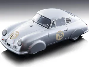 1951 356 SL #75 Silver Metallic Racing 75th Anniversary Edition Limited Edition to 100 Pieces Worldwide Mythos Series 1/18 Model Car by Tecnomodel TM18-95S