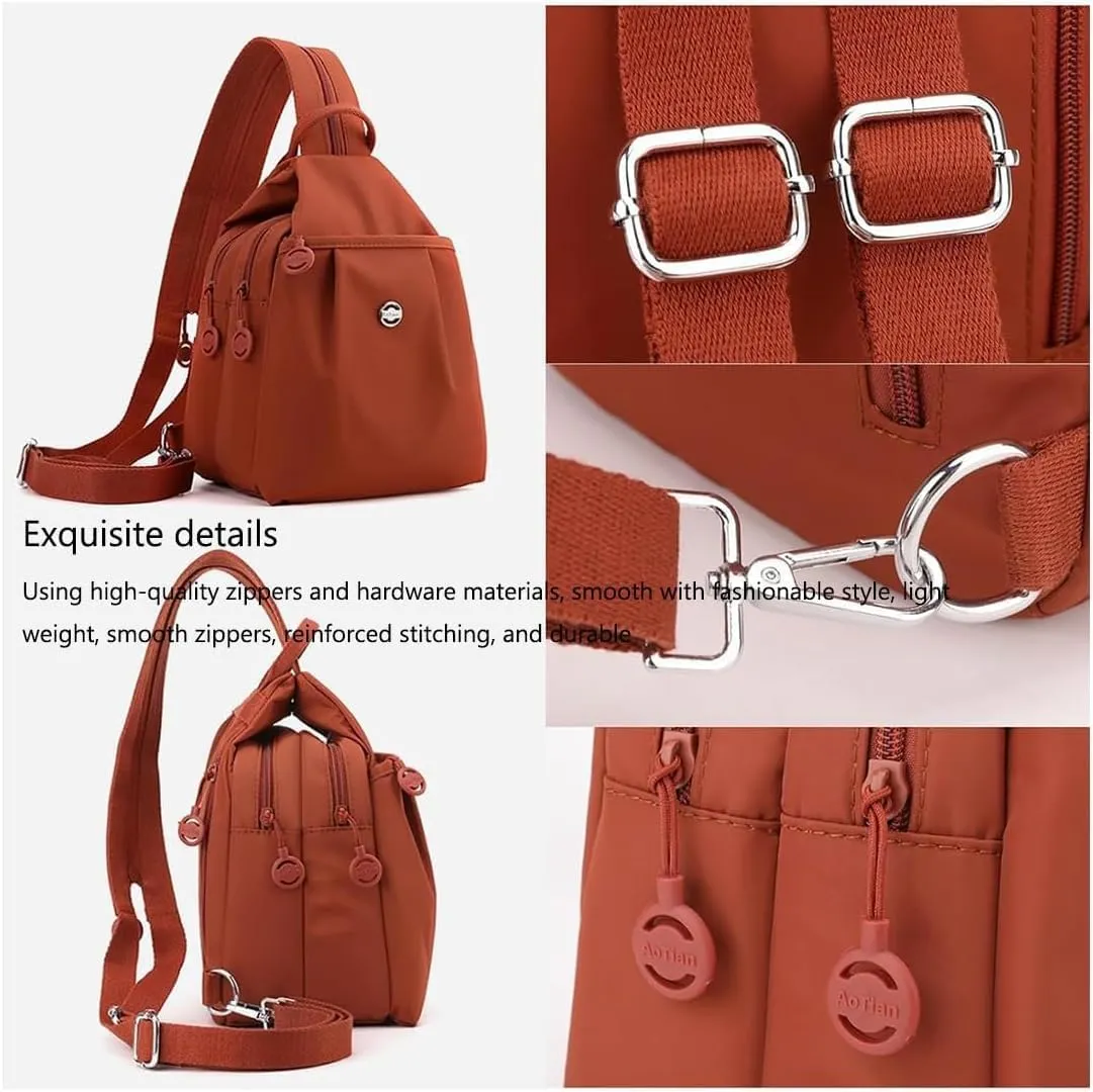 2025 Backpack Chest Bag Double Zipper Large Capacity, Vovtva Bag, Vovtv Street Lite Chic Versatile Travel Bags (1, Grey)