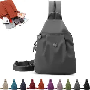 2025 Backpack Chest Bag Double Zipper Large Capacity, Vovtva Bag, Vovtv Street Lite Chic Versatile Travel Bags (1, Grey)