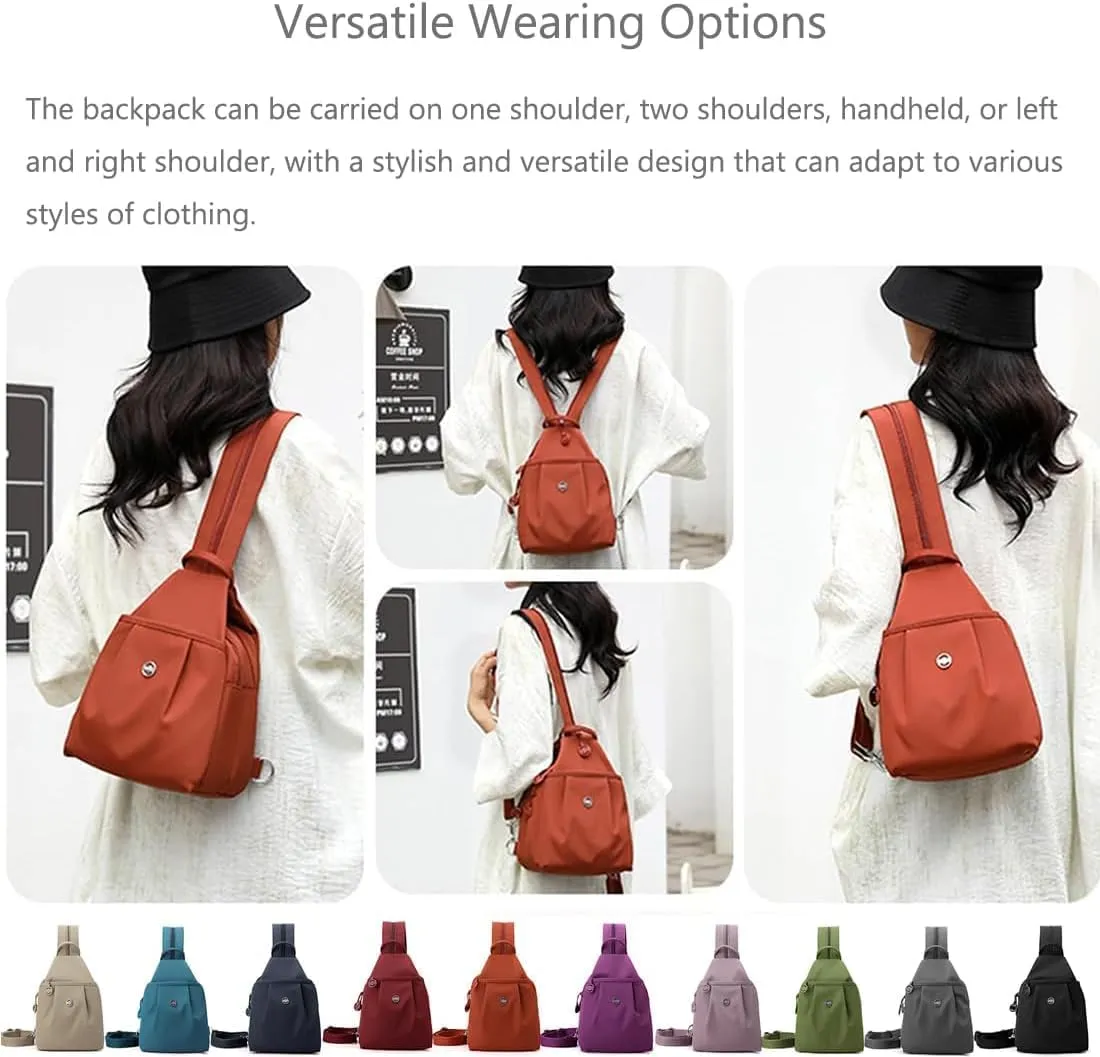 2025 Backpack Chest Bag Double Zipper Large Capacity, Vovtva Bag, Vovtv Street Lite Chic Versatile Travel Bags (1, Grey)