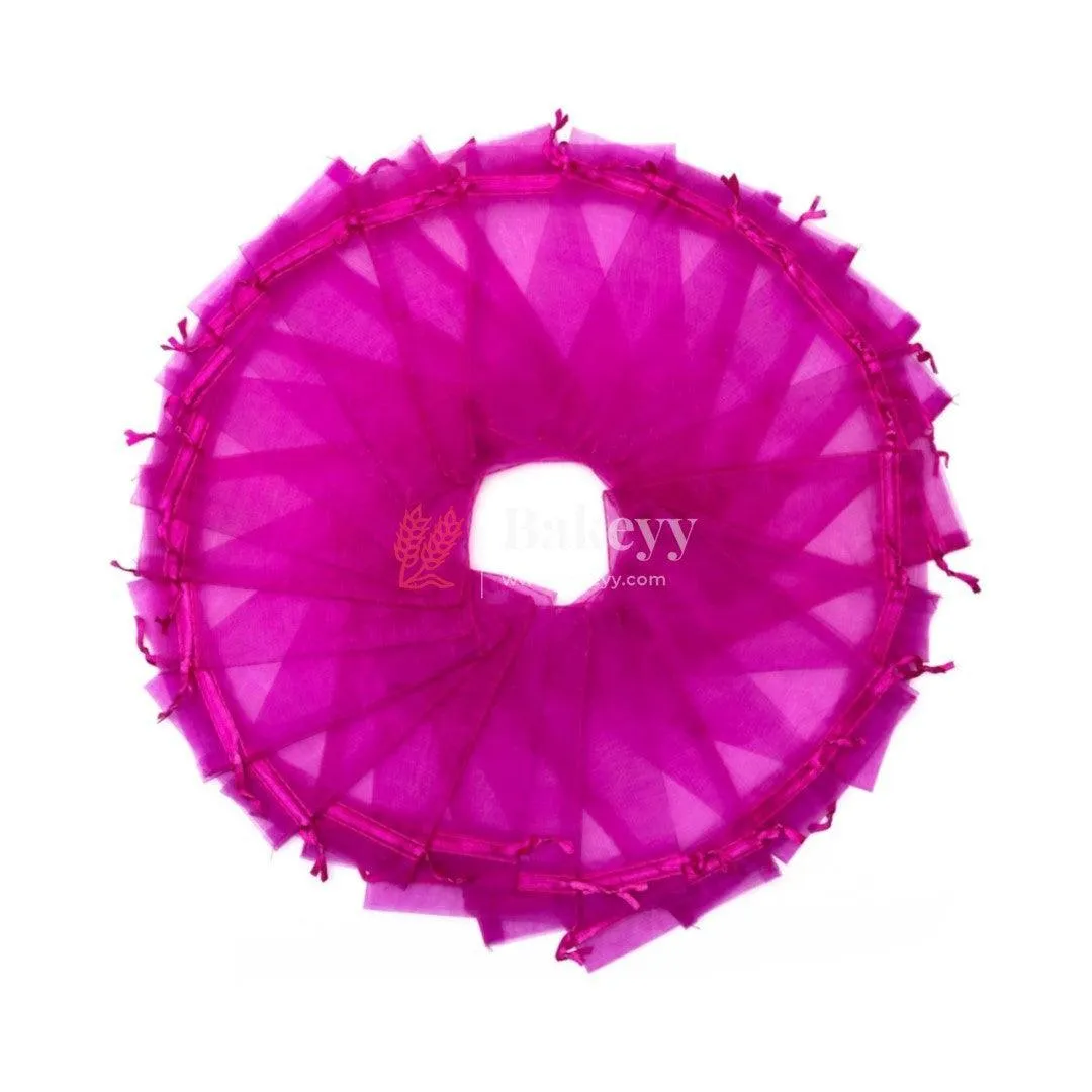 22x31 cm | Organza Potli Bags | Dark Pink Colour | Candy Bag | Pack of 50