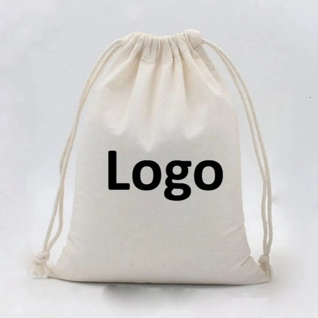 240 ct Cotton Canvas Value Drawstring Pouches / Favor Bags - By Case