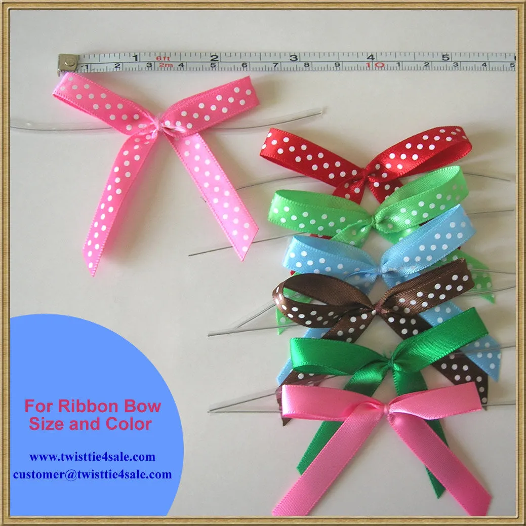 25pcs Gold and silver Metallic Pre-Tied Ribbon Bow for cello bag in wedding and Party