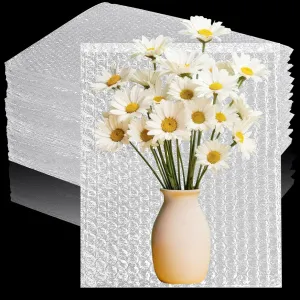 25Pcs Large Bubble Pouches, 16” X 20” Clear Bubble Pouch Wrap Bags for Packing, Double Walled Moving Supplies Bubble Bags Wrap for Fragile Dishes China Plates, Bubble out Bags for Shipping Moving