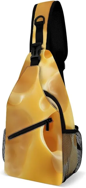 3d Cheese Sling Backpack Multipurpose Crossbody Shoulder Bags Travel Chest Bag Hiking Daypack