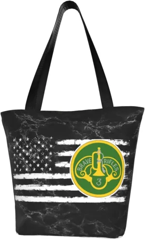 3rd Cavalry Regiment America Flag Fashion Shoulder Bag Large Capacity For Man Or Woman