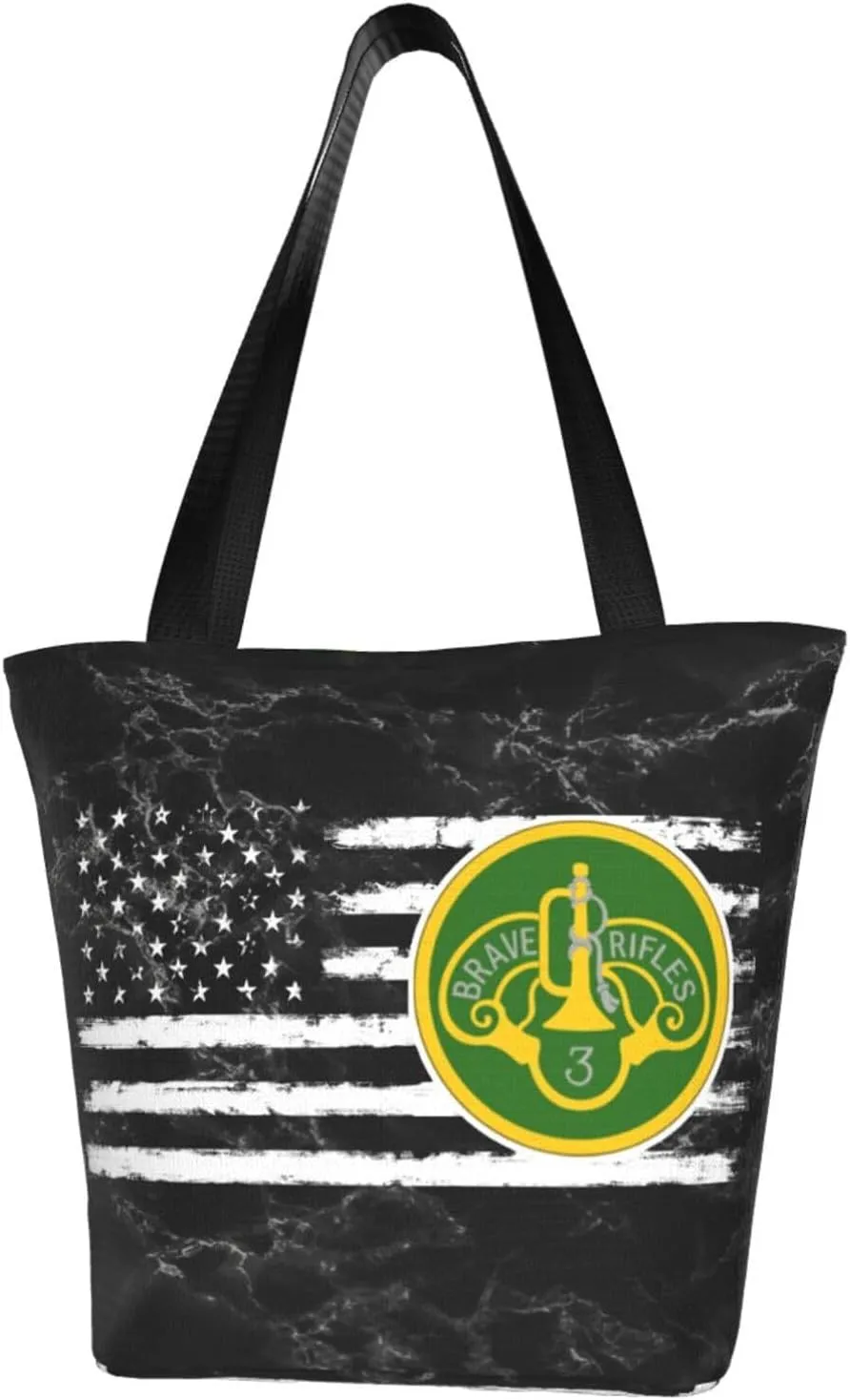 3rd Cavalry Regiment America Flag Fashion Shoulder Bag Large Capacity For Man Or Woman