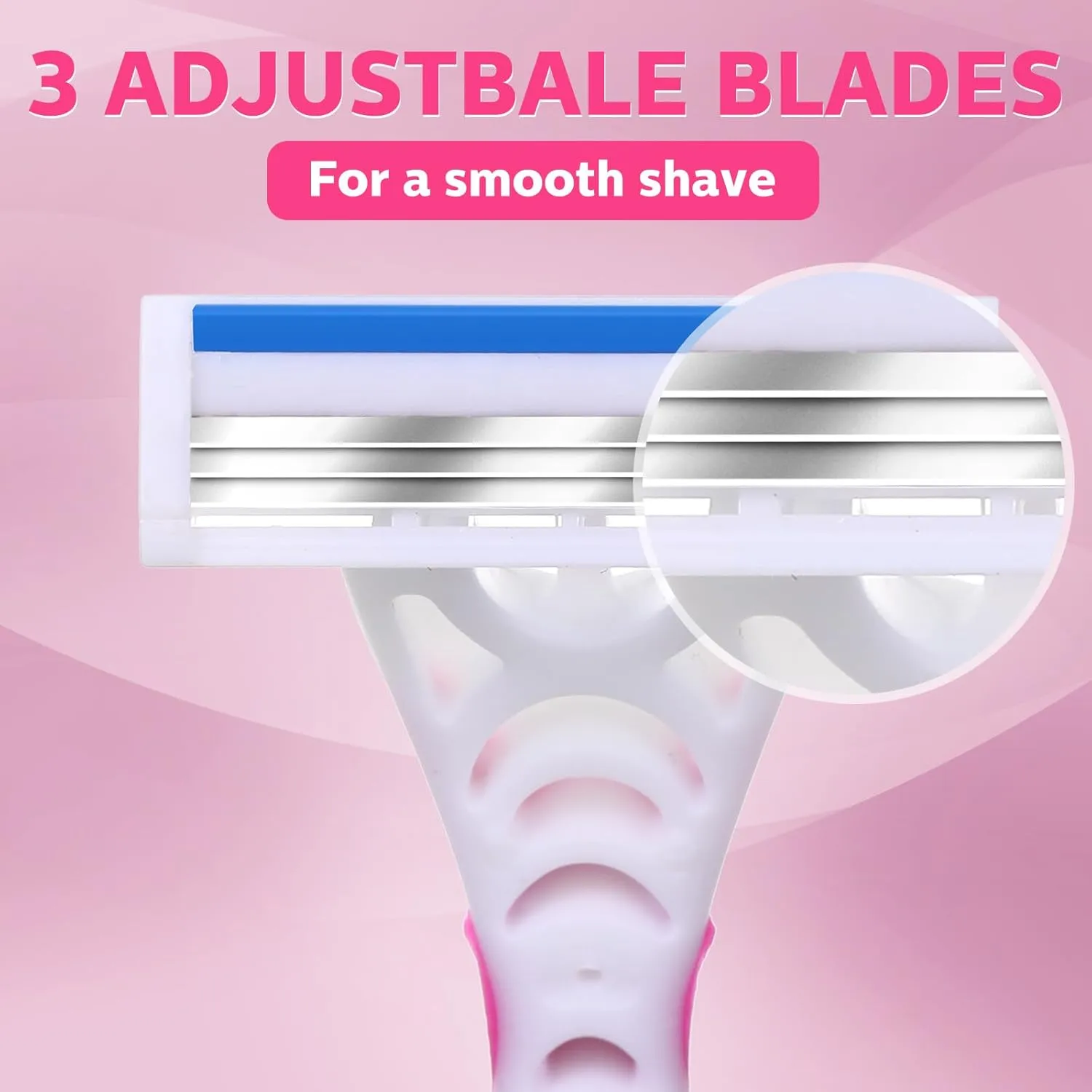 48 Count Women's Disposable Razors Blades Bulk 3 Blade Razors for Women Disposable Head Razor Sensitive Skin Razor Comfortable Shave for Bathing Hotel Travel