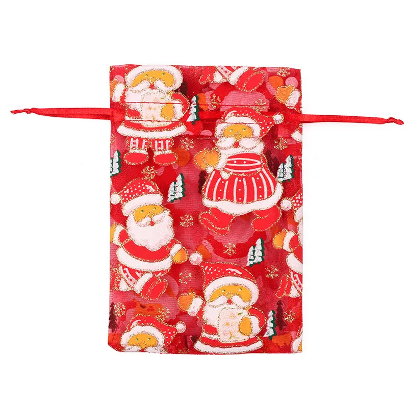 50pcs Christmas Organza Bags - 2 Sizes