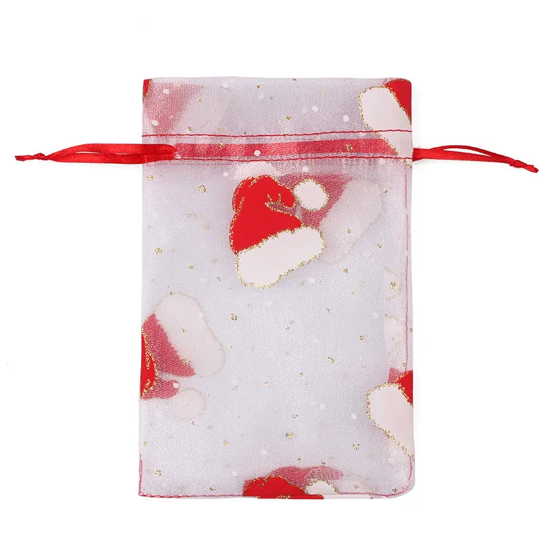 50pcs Christmas Organza Bags - 2 Sizes