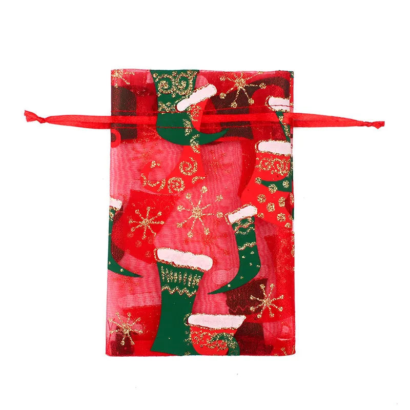 50pcs Christmas Organza Bags - 2 Sizes