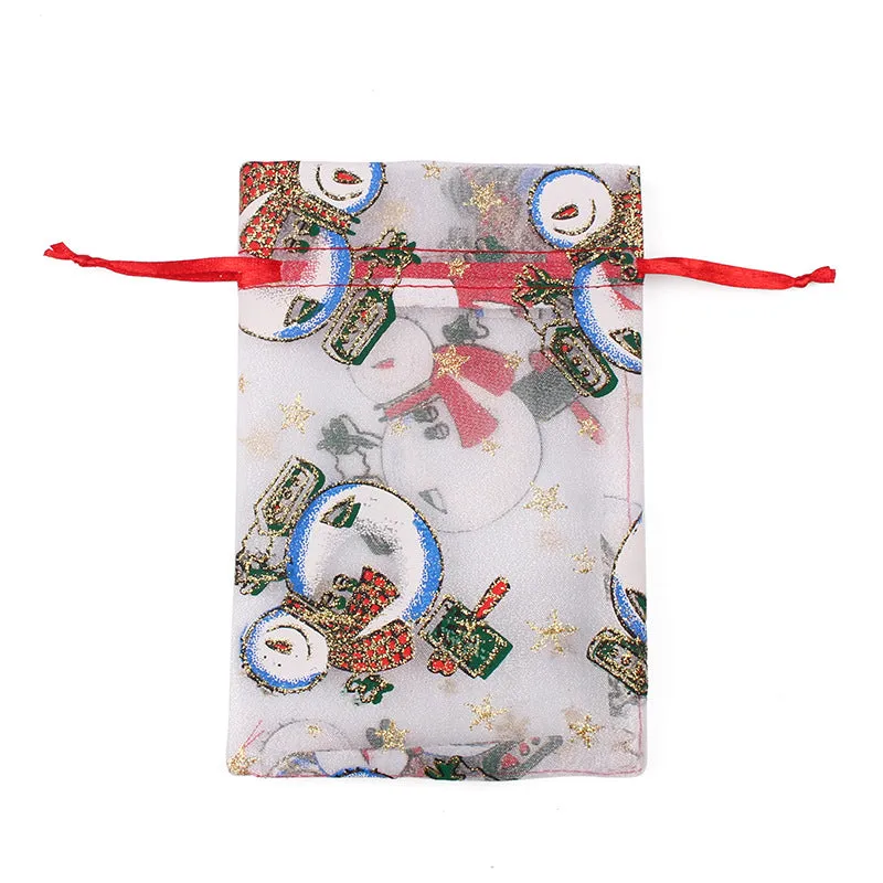 50pcs Christmas Organza Bags - 2 Sizes