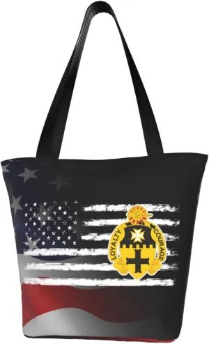 5th Cavalry Regiment America Flag Fashion Shoulder Bag Large Capacity For Man Or Woman