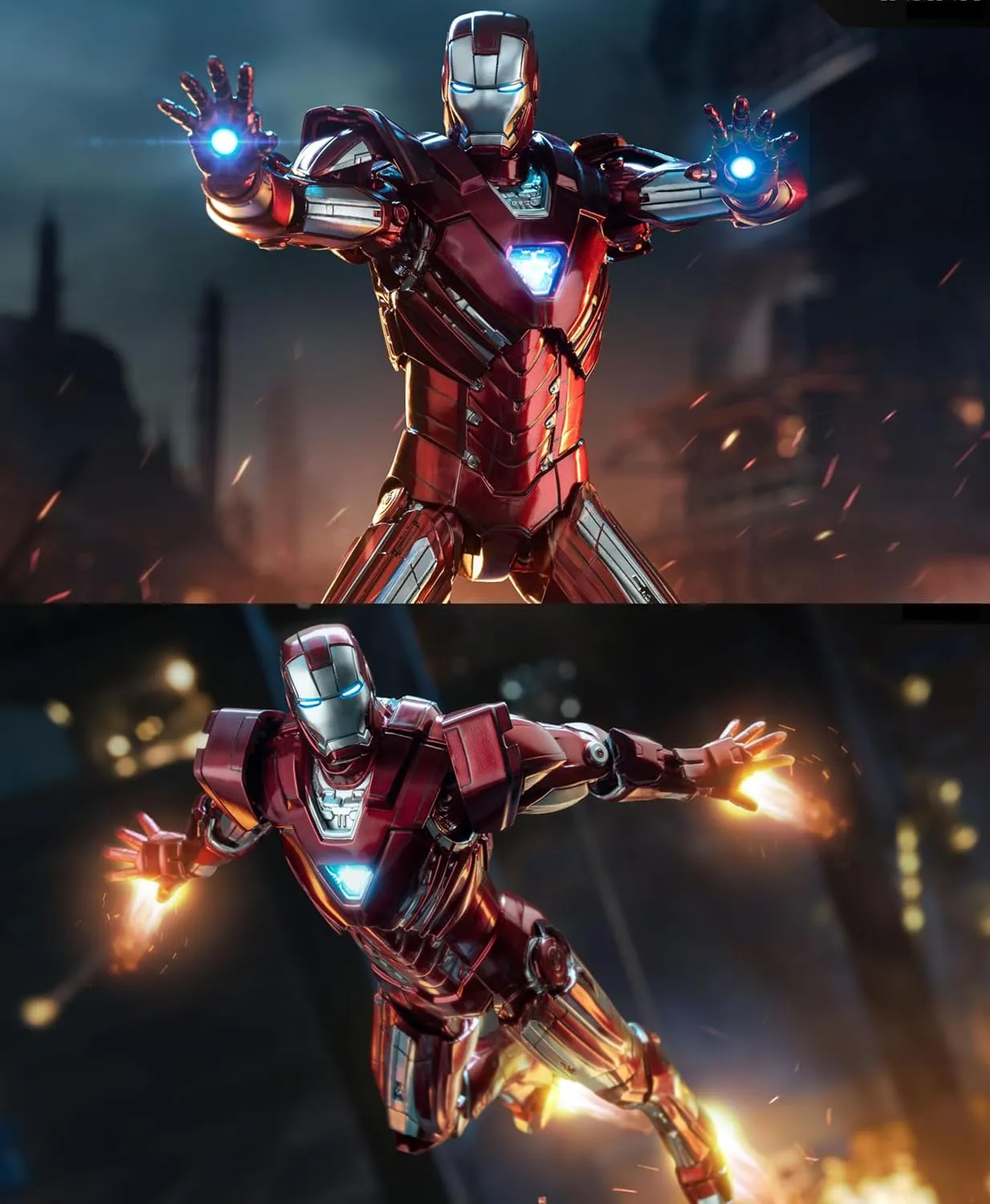 7 inch Ironman MK33 Action Figure-All Joints Movable Exquisite Painting with Lots of Accessories Collectable Toy(1/10 Scale)