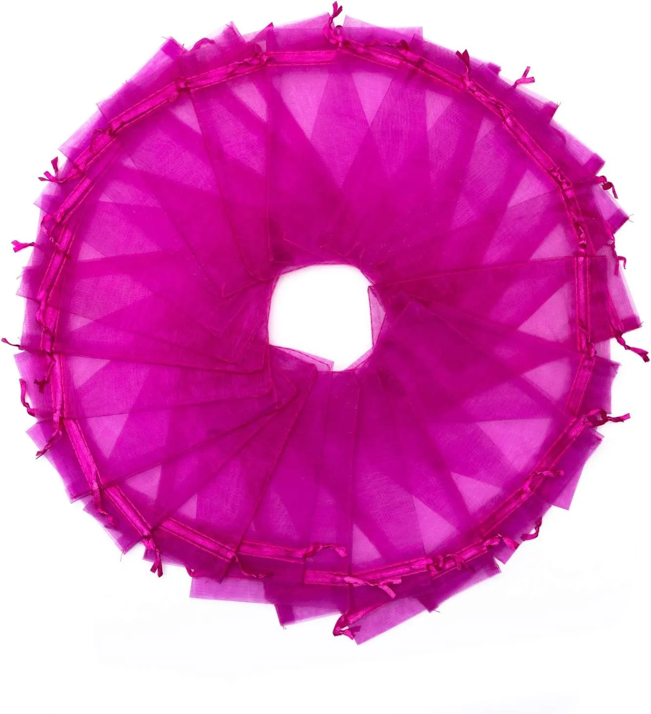 8x10 cms | 3x4 inch | Magenta Colour | Shagun Potli Bags Organza Potli Pouch Sheer Pouches Candy Chocolate Pouches Drawstring Pouches