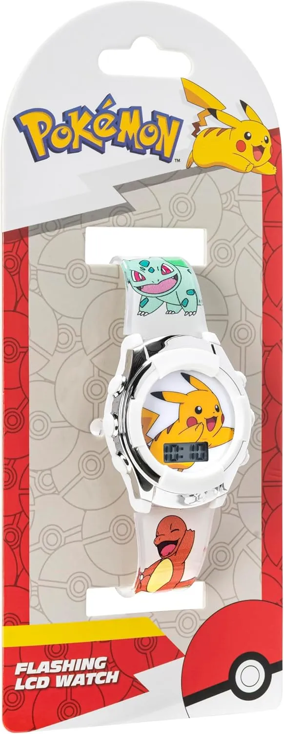 Accutime Kids Pokemon Digital LCD Quartz Watch for Boys, Girls, and Adults All Ages