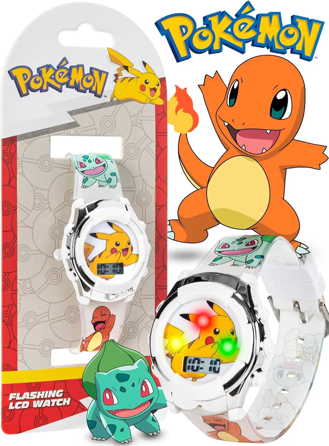 Accutime Kids Pokemon Digital LCD Quartz Watch for Boys, Girls, and Adults All Ages