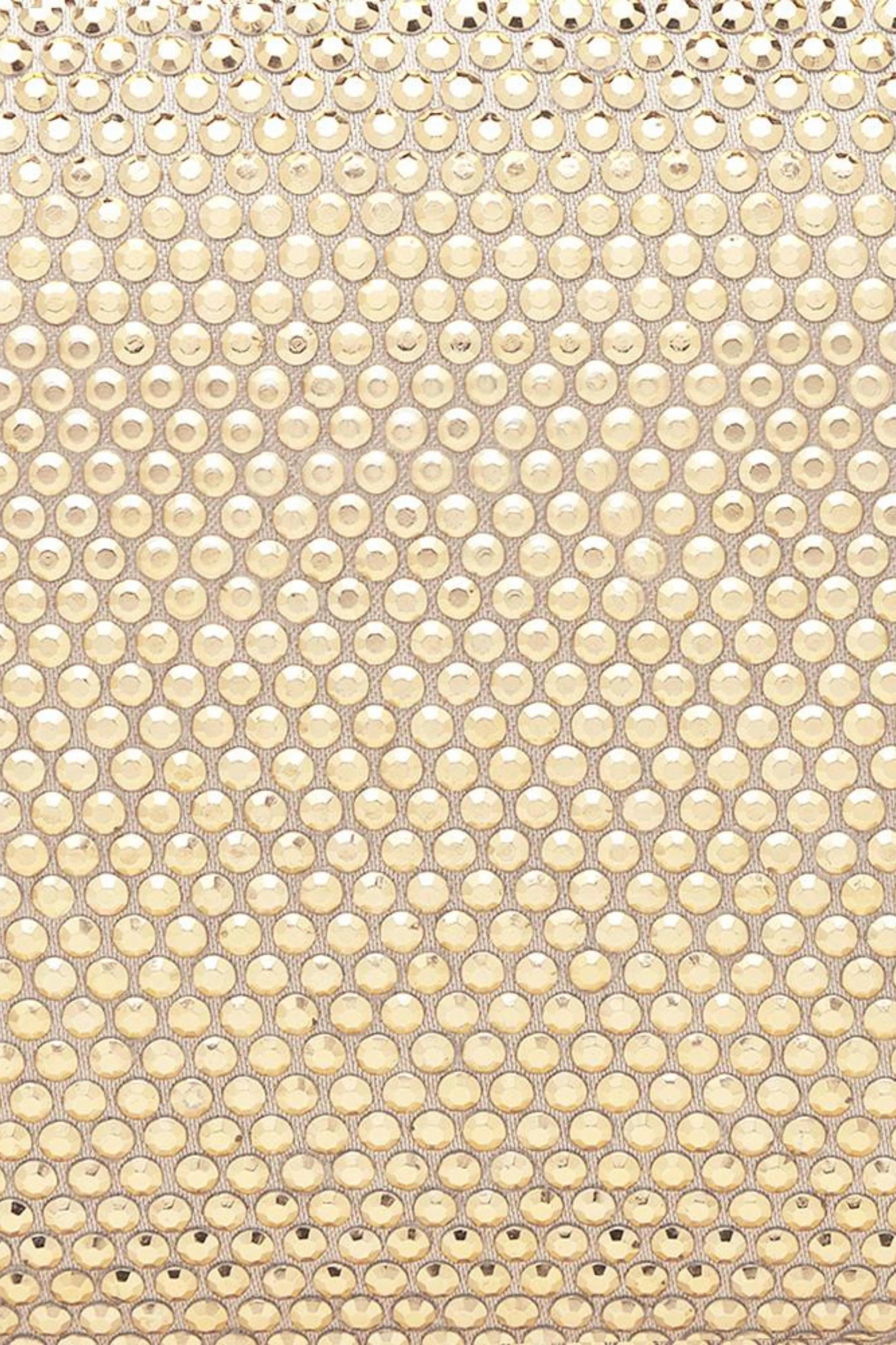 Ace Crystal Oval Clutch - Gold