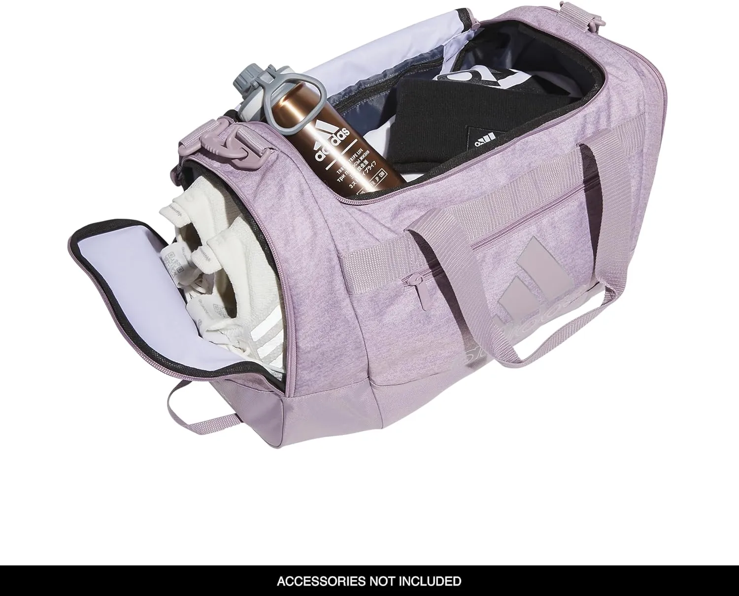 adidas Unisex Adult Defender 4.0 Duffel Bag, Discontinued, Jersey Preloved Fig Light Purple/Preloved Fig Purple/Silver Metallic, Small (38L)