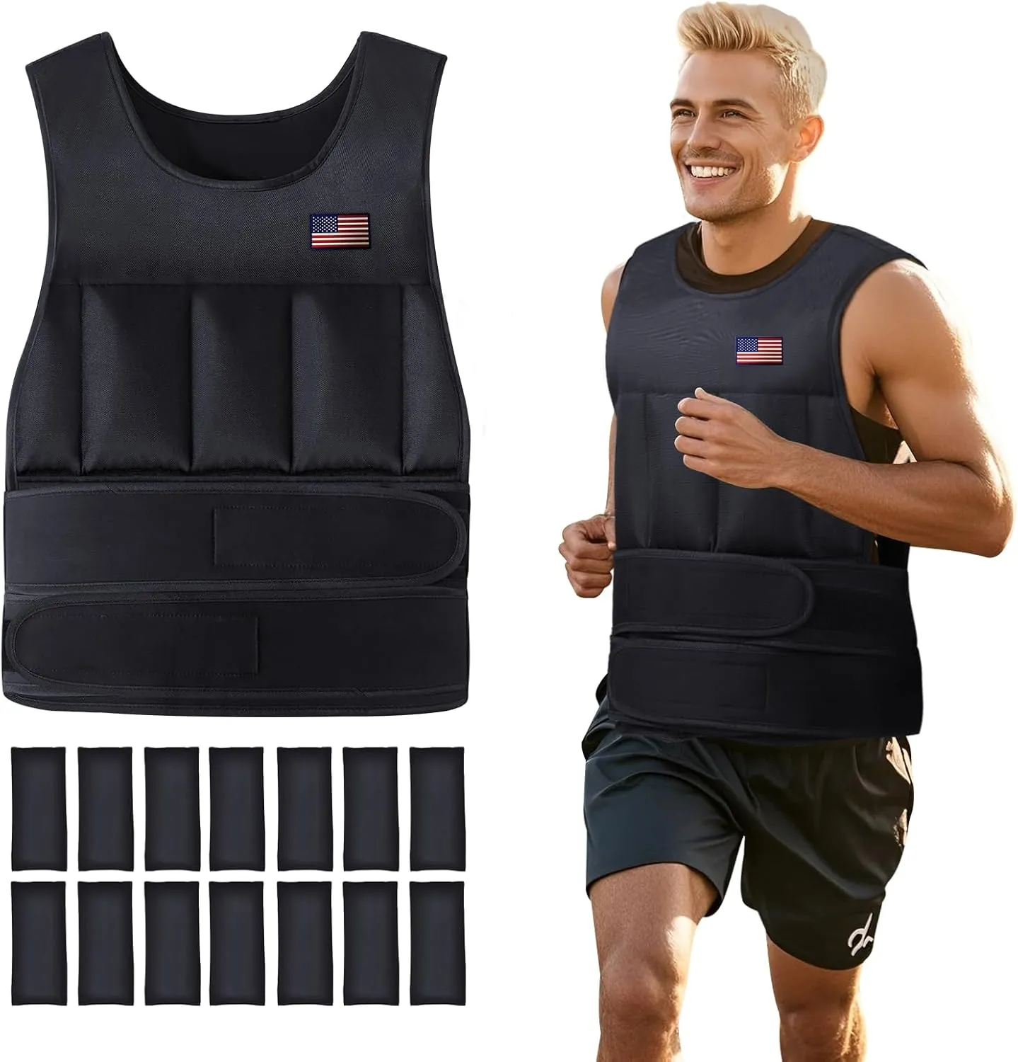 Adjustable Weighted Vest for Men Women,2-20 Lbs Adjustable Weighted Vest with Straps Womens Running Weight Vest for Walking Strength Training Fitness
