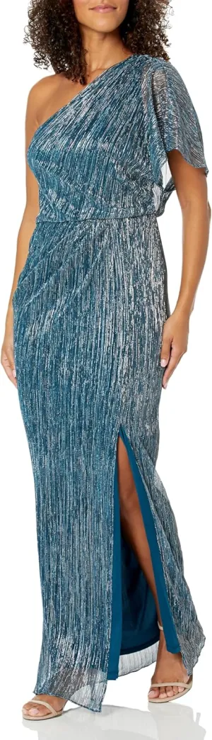 Adrianna Papell Women's Metallic Mesh Gown