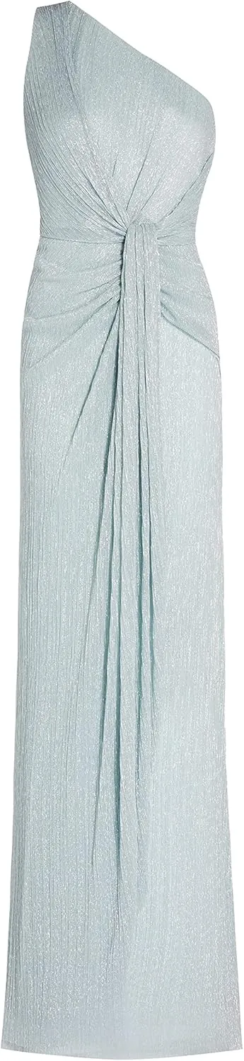 Adrianna Papell Women's Stardust Pleated Draped Gown