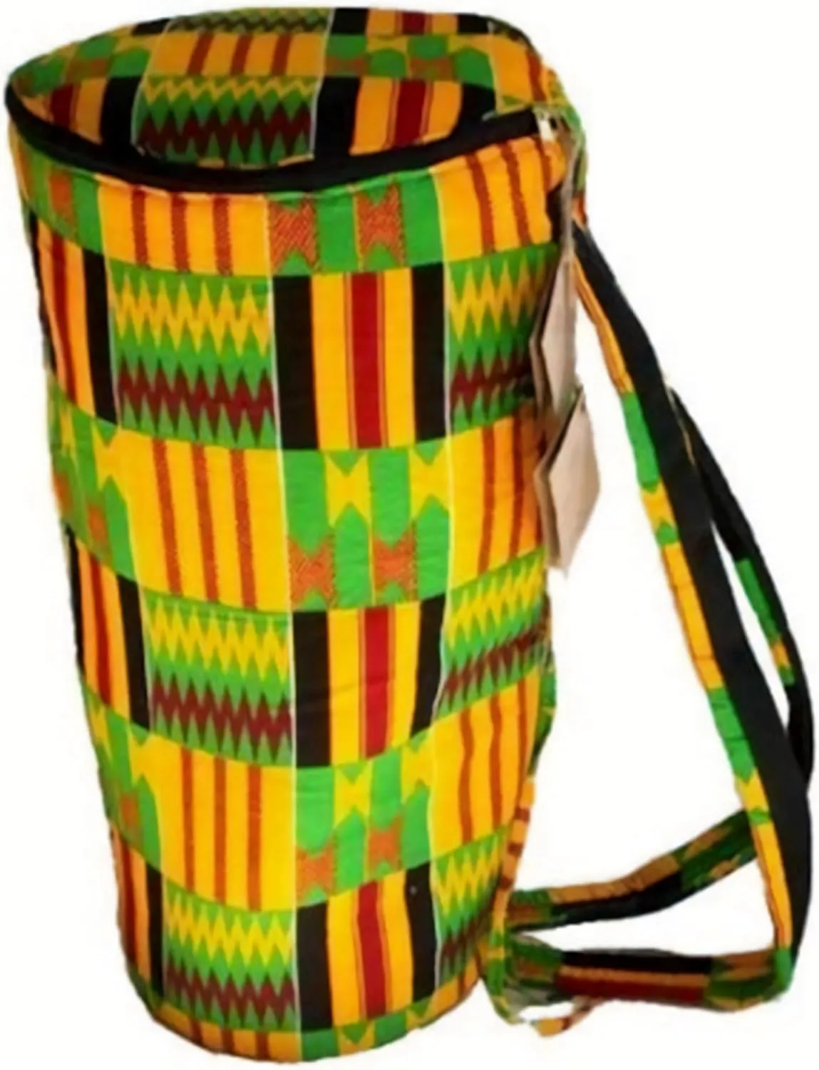 African Kente Cloth Djembe Drum Bag - Large Size Case