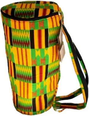 African Kente Cloth Djembe Drum Bag - Large Size Case