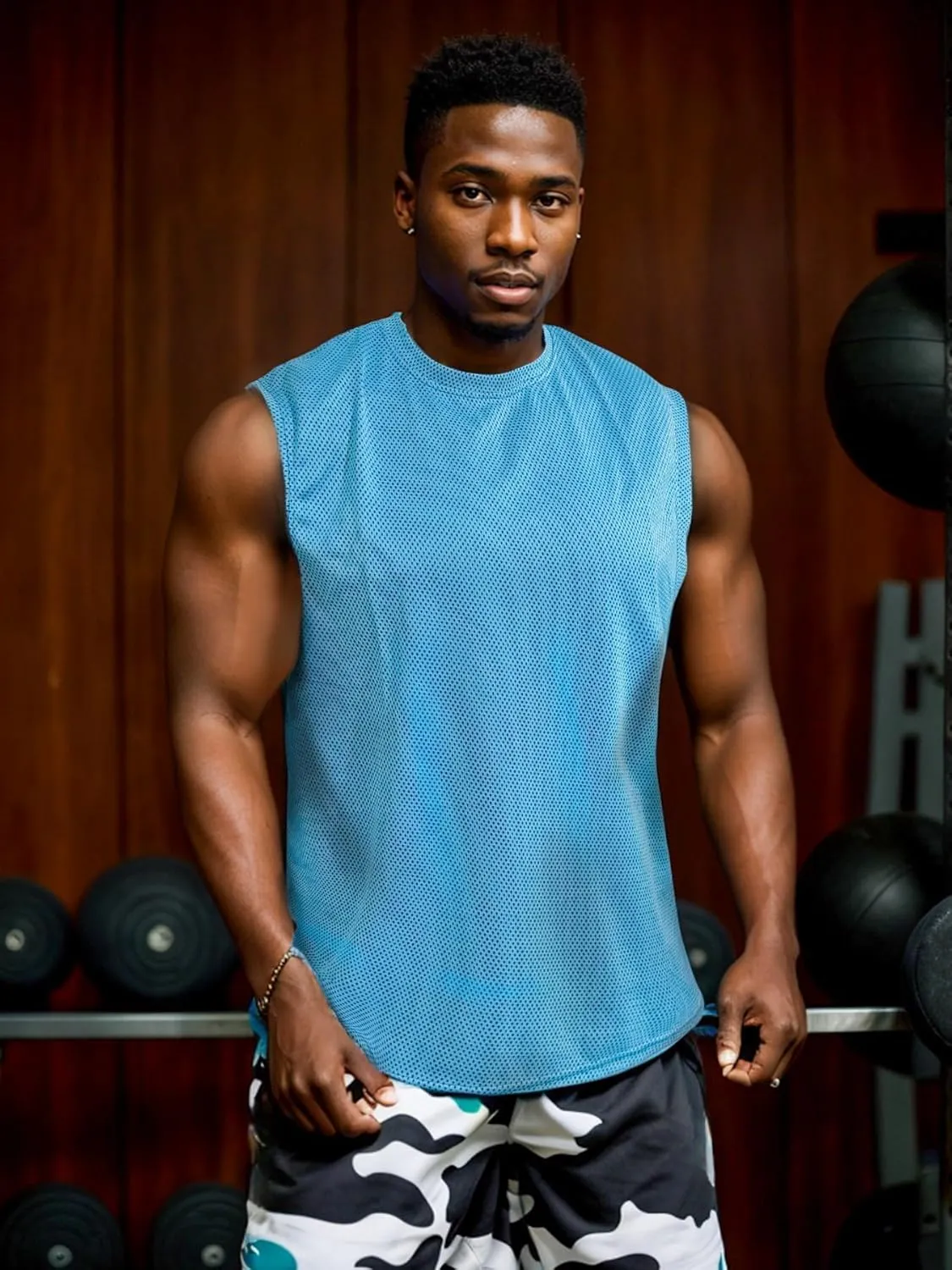Afwerirc 2 Pack Men's Workout Tank Tops, Sleeveless Muscle Shirts, Quick-Dry & Breathable for Gym Training