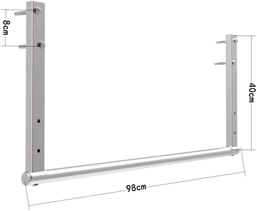 AGYH Wall-Mounted Horizontal Bar, Steel Pull-ups Mounted On Beams, Upper Body Exercise Straight and Curved Bars, Safe Load 300kg