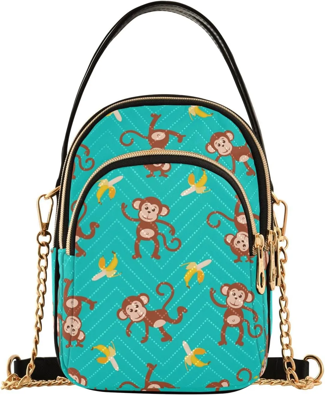 ALAZA Chain Crossbody Bags for Women Quilted Shoulder Crossbody Handbags Travel Cross Body Cell Phone Purses Bags