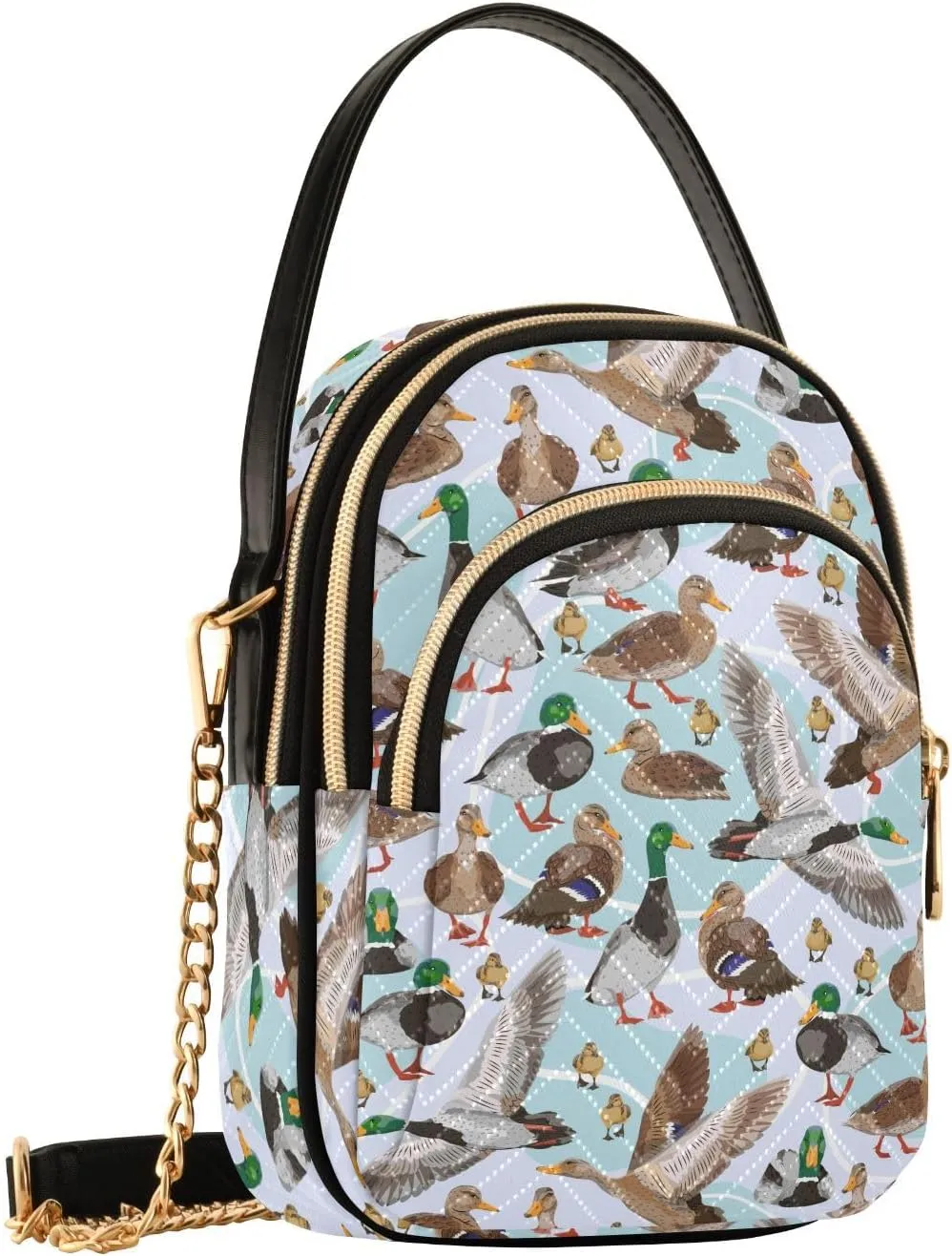 ALAZA Chain Crossbody Bags for Women Quilted Shoulder Crossbody Handbags Travel Cross Body Cell Phone Purses Bags
