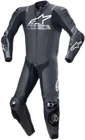 Alpinestars Missile V2 Ward 1-Piece Leather Suit (Black/Metallic Gray, 58)