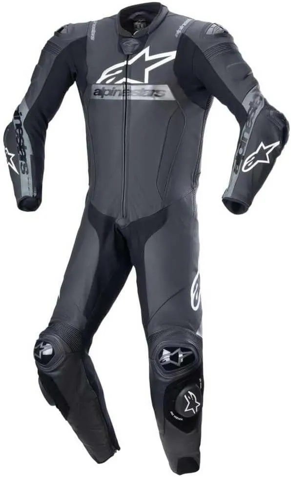 Alpinestars Missile V2 Ward 1-Piece Leather Suit (Black/Metallic Gray, 58)