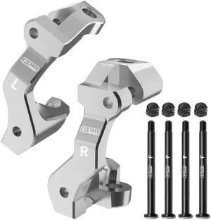 Aluminum 7075 Alloy Front Caster Blocks C-Hubs for Traxxas 1:16 Mini Maxx 4WD 107154-1 / Mini XRT VXL-3S 108076-1 Monster Truck Upgrades - Silver