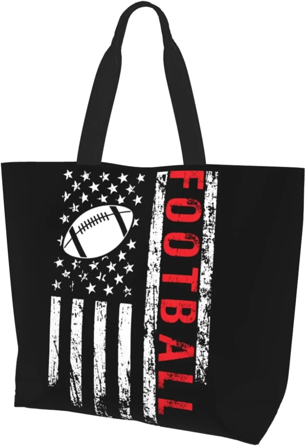 American Motorcycle Flag Dirt Bike Women's Tote Bag Large Capacity Single Shoulder Bags Handbag for Shopping Work