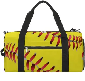 American Red Line Yellow Softball A Fitness Bag with Large Storage Space Is Suitable for Portable Outdoor Use